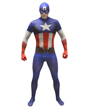 Captain America Morphsuitアダルトコスチューム