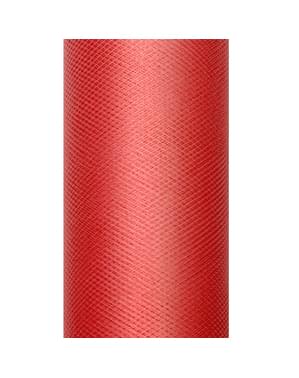 Rouleau de tulle rouge de 50cm x 9m
