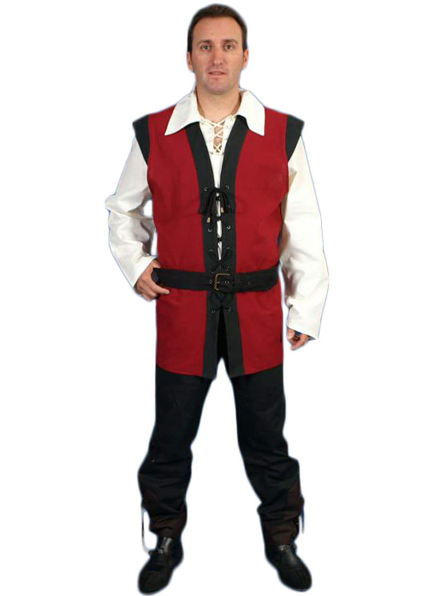 Mens medieval waistcoat with shoulder pads. Express delivery | Funidelia