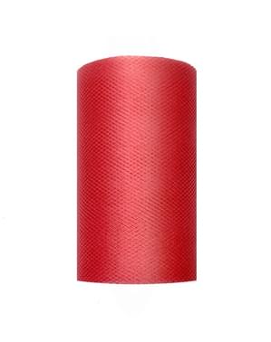 Gulung tulle berwarna merah berukuran 8cm x 20m