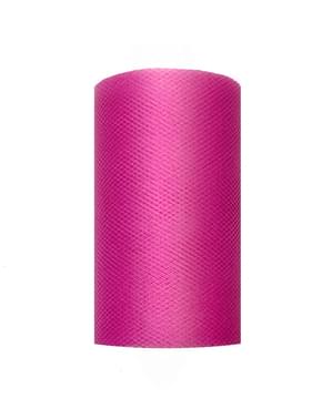 Gulung tulle dalam fuschia berukuran 8cm x 20m