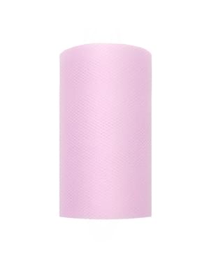 Gulung tulle berwarna pastel pink berukuran 8cm x 20m