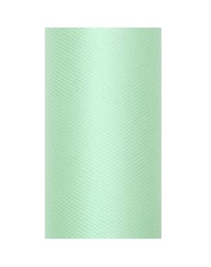 Gulung tulle berwarna hijau mint berukuran 8cm x 20m