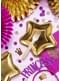 6 u obliku zvijezde zlato papirnati tanjur (18 cm) - Eva & Karneval Nova godina
