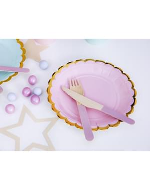 Pappteller Set 6-teilig pastellrosa - Yummy