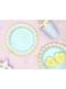 6 assiettes vertes menthe en carton - Yummy