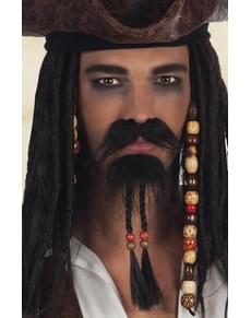 Moustache et barbe de pirate homme