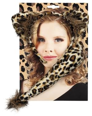 Kit acessórios de leopardo para mulher