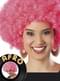 Peruca afro cor-de-rosa unissex