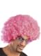 Peruca afro cor-de-rosa unissex