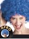 Peruca afro azul unissex