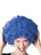 Peruca afro azul unissex