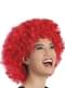 Peruca afro vermelha unissex