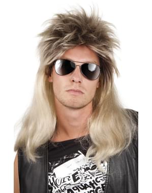 Blonde rocker pruik voor mannen