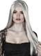 Peluca de bruja color gris para mujer