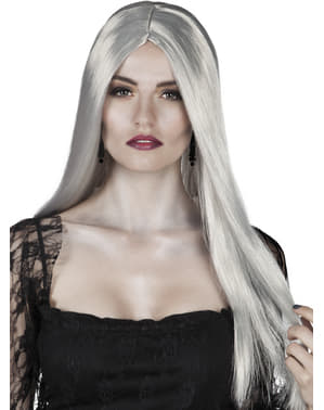 Womens grey witch wig