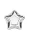 6 platos plateados con forma de estrella de papel (23 cm) - Princess Party