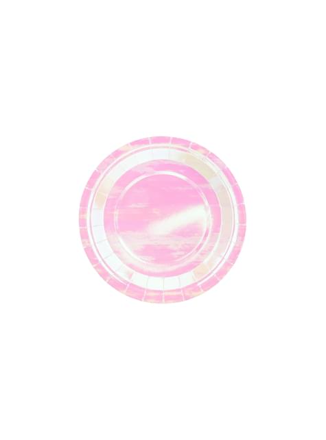 Komplet 6 rožnatih prevlek za papir, 18 cm - prelivajoč