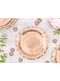 6 Rosa Guld Papirtallerkner, 18 cm - Vintage Birthday