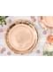 6 Rosa Guld Papirtallerkner, 23 cm - Vintage Birthday