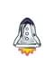 Pappteller Set 6-teilig silber in Raketenform - Space Party