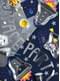 Pappteller Set 6-teilig silber in Raketenform - Space Party