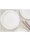 6 White Paper Plates with Rose Gold Dot (18 cm) - Polka Dots Collection