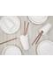 6 White Paper Plates with Rose Gold Dot (18 cm) - Polka Dots Collection