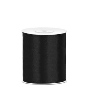 Musta satiininauha 10cm x 25m