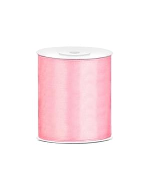 Pita satin berwarna pastel pink berukuran 10cm x 25cm