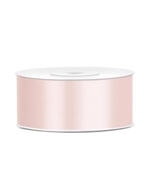 25mm x 25mのヌードサテンリボン