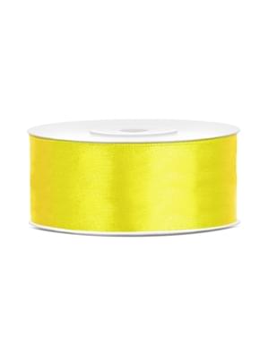 Pita satin berwarna kuning berukuran 25mm x 25m