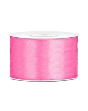 Pembe saten kurdele 38mm x 25m ölçülerinde