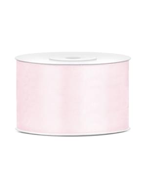 Cinta rosa pálido satinada de 38mm x 25m