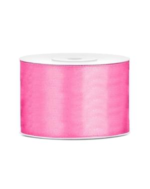 Pita satin berwarna pink berukuran 50mm x 25m