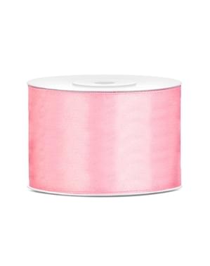 Pita satin berwarna pastel pink berukuran 50mm x 25m