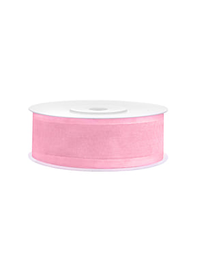 Sifon dan pita satin berwarna pastel pink berukuran 2,5 cm