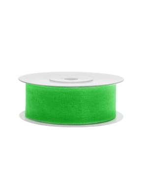 2.5 cm uzunluğunda yeşil şifon şerit