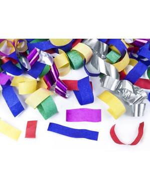 Canon à confettis et serpentins multicolores de 40 cm