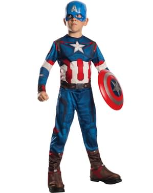 Fato de Capitão América do filme Os Vingadores: A Era de Ultron para menino