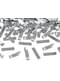 Tun de confetti dreptunghiular argintiu de 40 cm