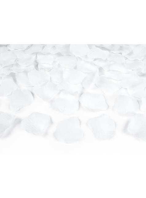 Cannone di coriandoli con petali bianchi di 80cm