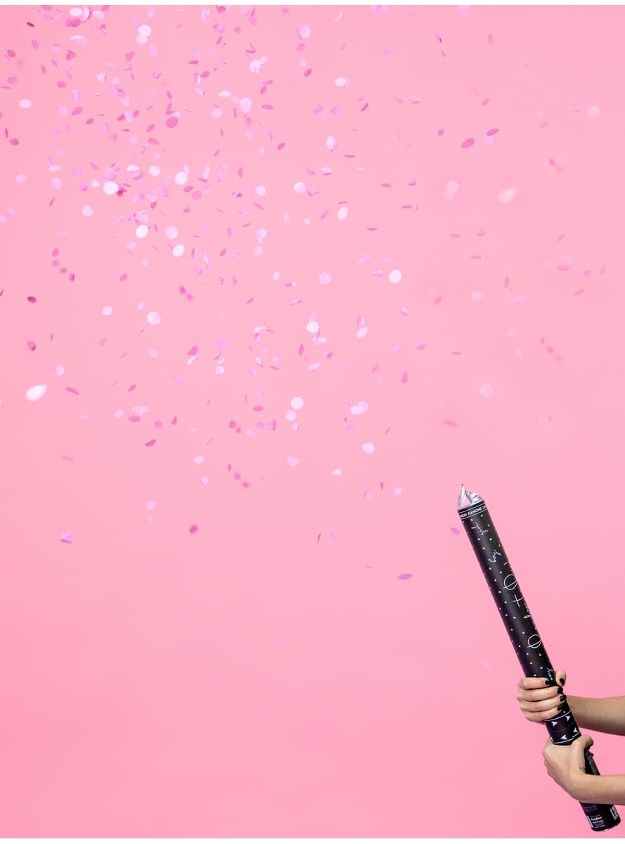 Konfettikanone rosa 60 cm