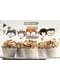 6 cápsulas para cupcakes de papel Kraft - Woodland
