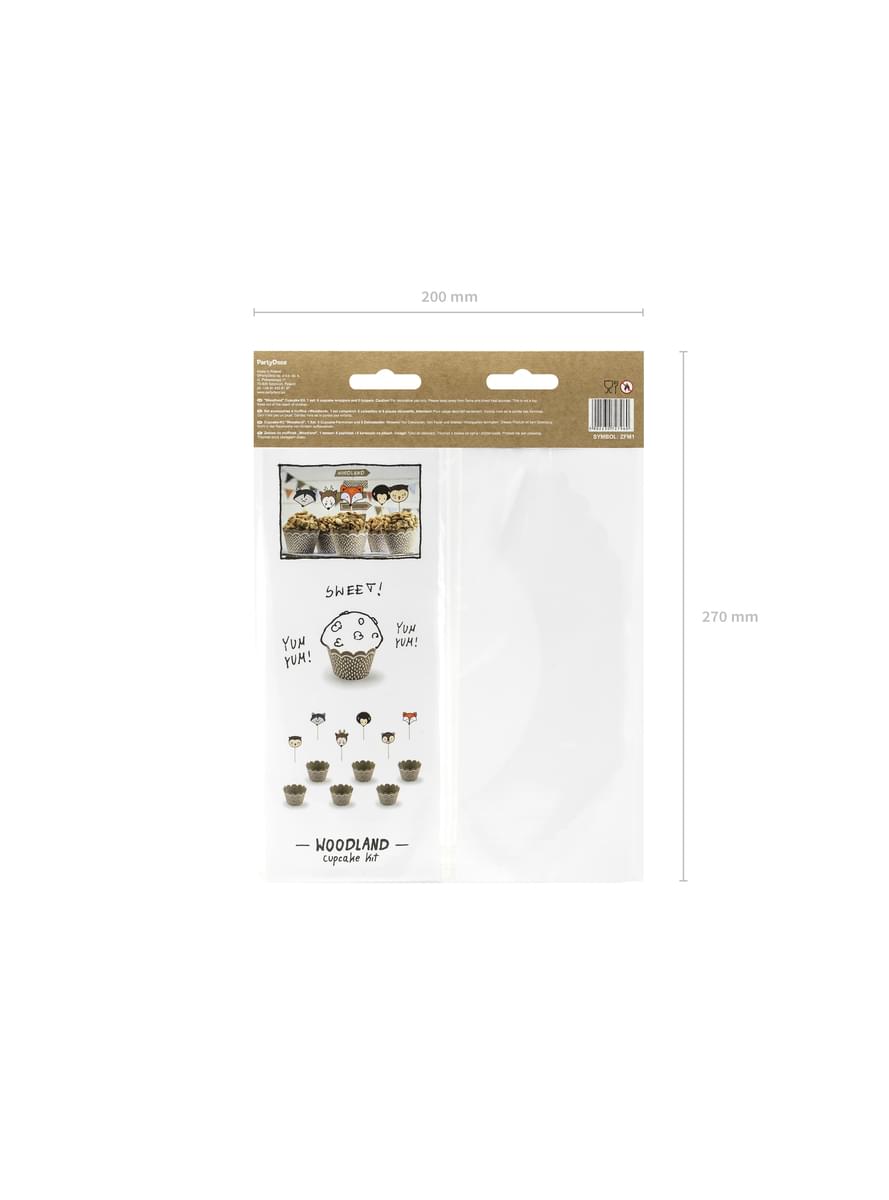 Комплект от 6 крафт хартиени опаковки - Woodland