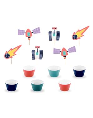 Weltall Cupcake Förmchen Set 6-teilig - Space Party