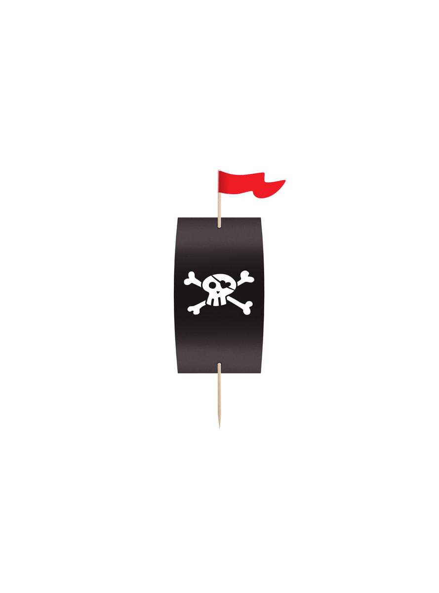 Zestaw 6 papierowe foremki do babeczek Piraci różne wzory - Pirates Party