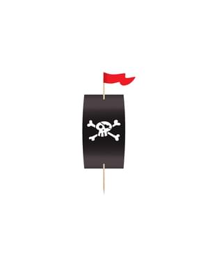 6 cápsulas para cupcakes piratas variados de papel - Pirates Party