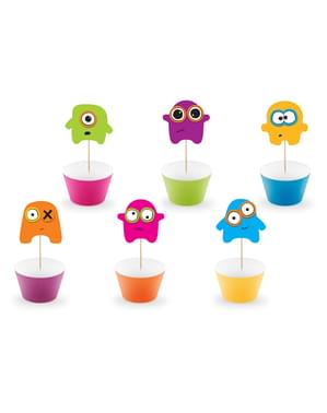 Set 6 Pembungkus Cupcake Monster Paper, Aneka - Monster Party