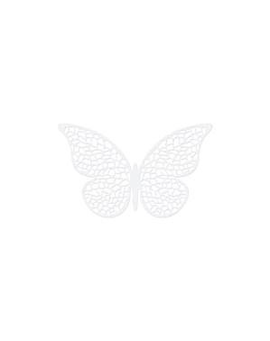 Set 10 Dekorasi Meja Butterfly Kecil, Putih